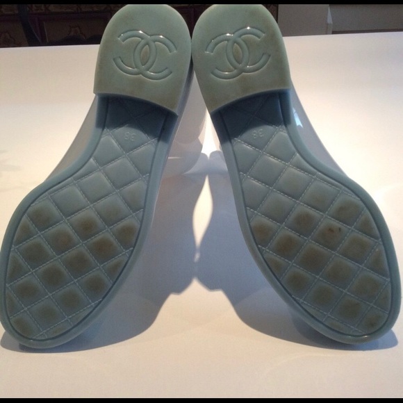 Chanel 💯 % Authentic Rain Boots Sz 38/US 8 - Picture 5 of 6